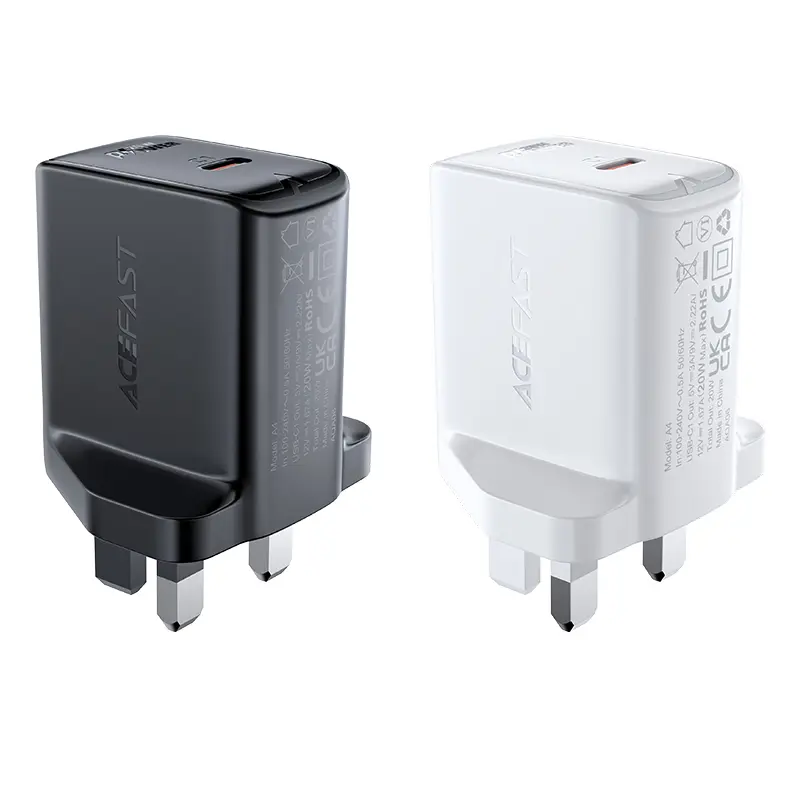 ACEFAST A4 PD20W single USB-C charger (UK) (WHITE)