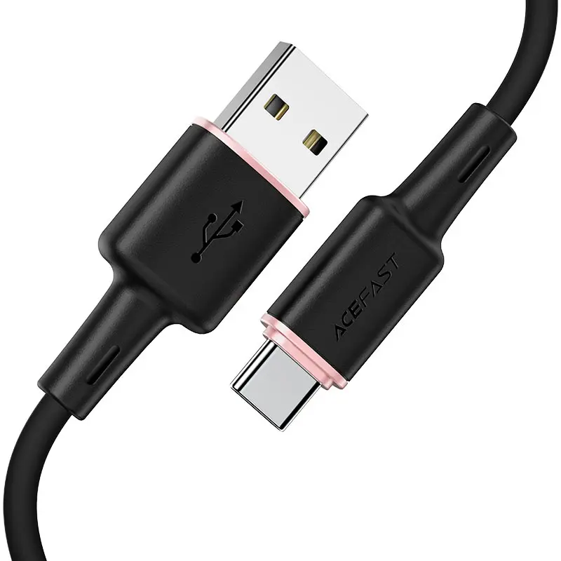 C2-04 USB-A to USB-C zinc alloy silicone charging data cable (WHITE)