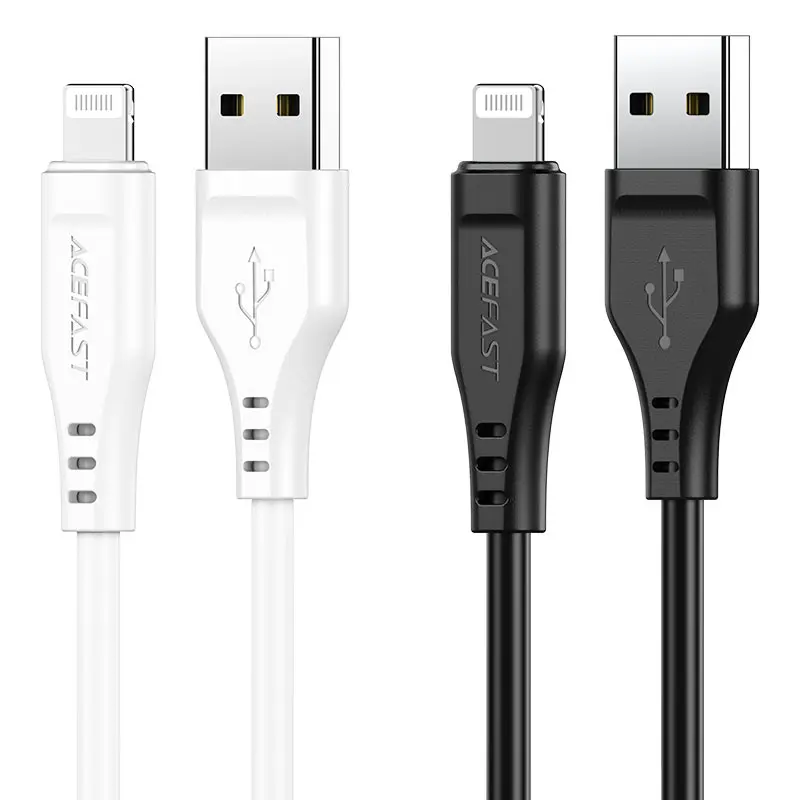 C3-02 USB-A to Lightning TPE charging data cable (WHITE)