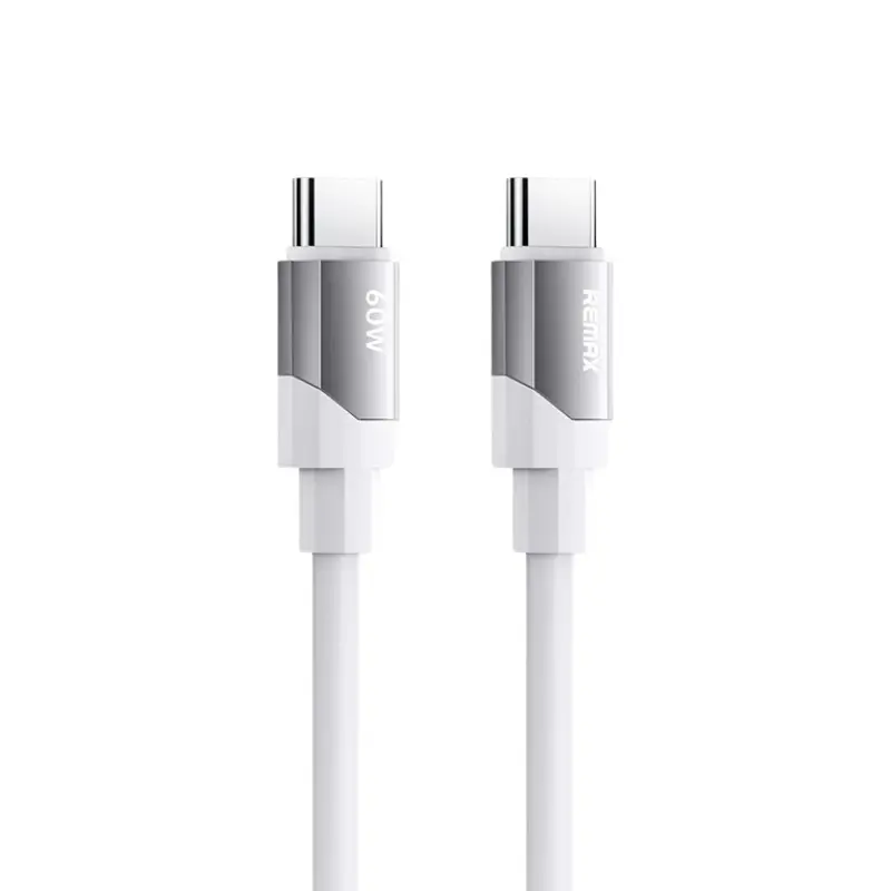 REMAX Kyecha Series 60W All-compatible Liquid Silicone Fast Charging Data Cable 1.2M RC-C156 C-C WHITE