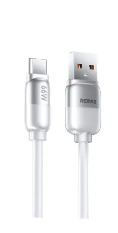 REMAX Capsule series 66W Zinc Alloy Dual-color Fast Charging Data Cable RC-C038 A-C WHITE