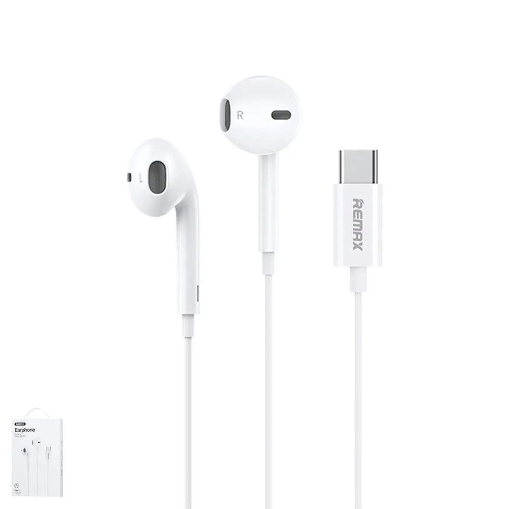 REMAX Type-C Digital version of music calling wired headphones RM-702a WHITE
