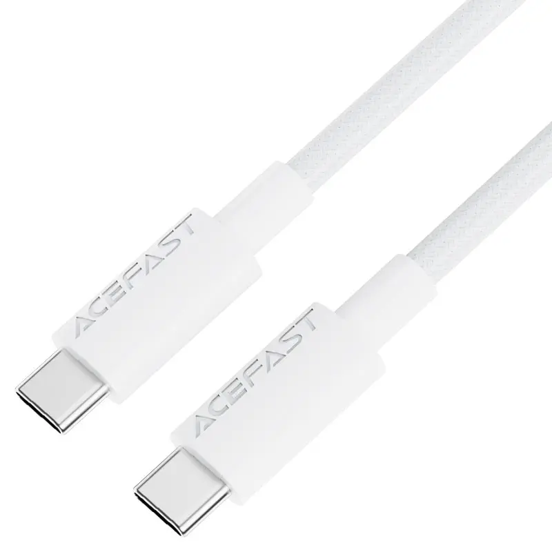 ACEFAST C18-03 USB-C to USB-C braid charging data cable WHITE 