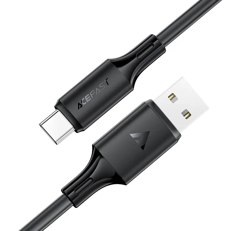 [ACEFAST] ACEFAST C17-04 USB-A to USB-C silicone charging data cable BLACK