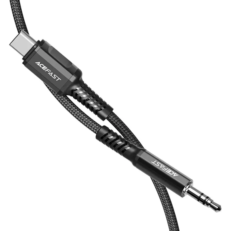 [ACEFAST] ACEFAST C1-08 USB-C to 3.5mm aluminum alloy audio cable BLACK
