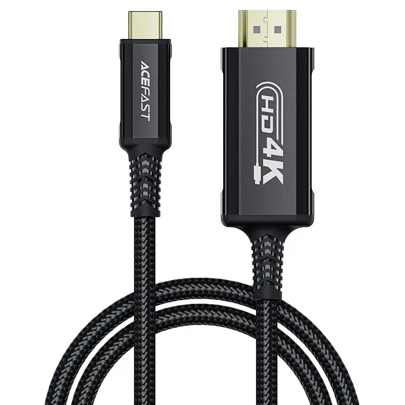 ACEFAST C1-10 USB-C to HDTV aluminum alloy connectors HD video cable BLACK