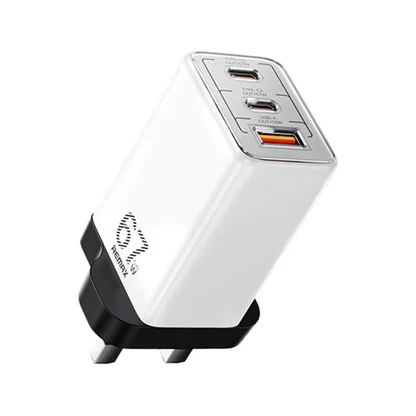 [REMAX] REMAX Figen 67W 2C1A GaN Travel Charger RP-U159PRO UK WHITE