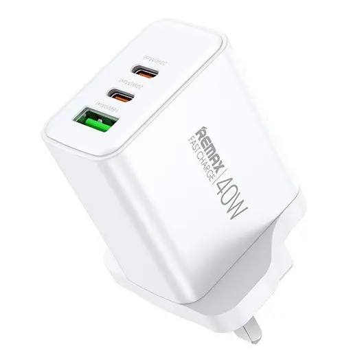 [REMAX] REMAX Kiddy Series 40W 1A+2C Fast Charger RP-U123 UK WHITE