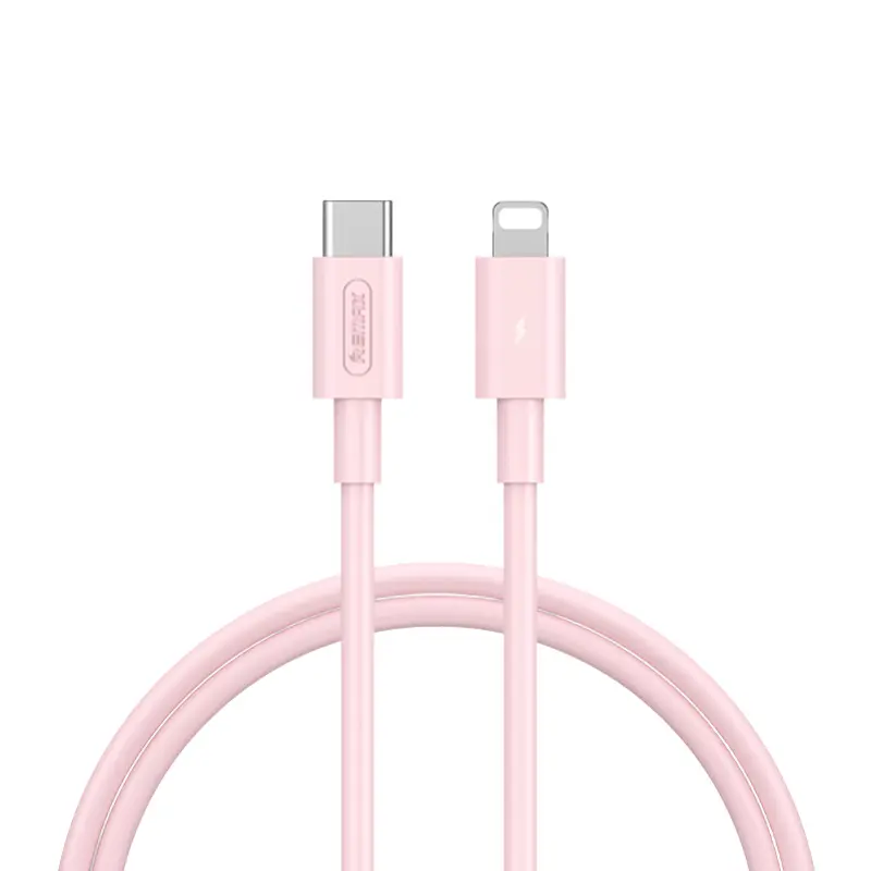 REMAX Marlik Series  20W PD Fast-charging  Data Cable  RC-175i 1M (C-L) Type-C to Lightning-1m-Pink