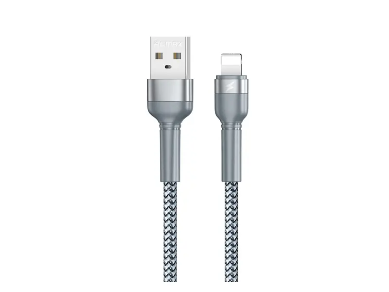[REMAX] REMAX Jany Series Aluminum Alloy Braided 2.4A Data Cable  RC-124i Lightning SILVER