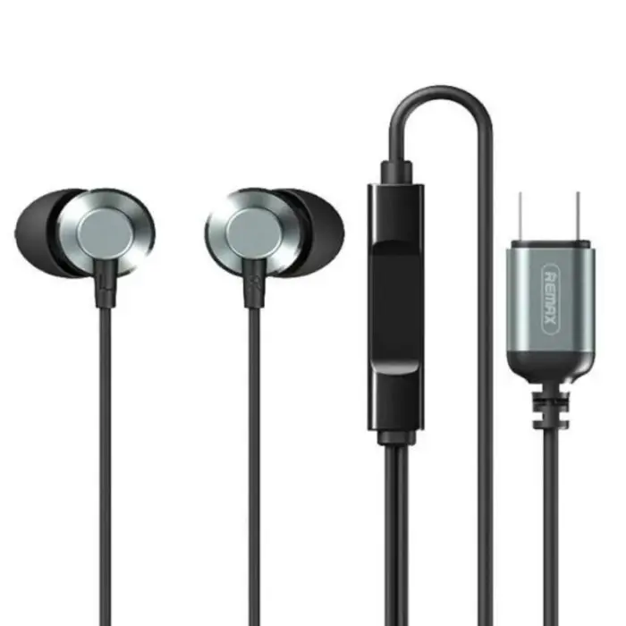 REMAX Metal Wired Earphone for music & call RM-512/a/I typec-Tarnish