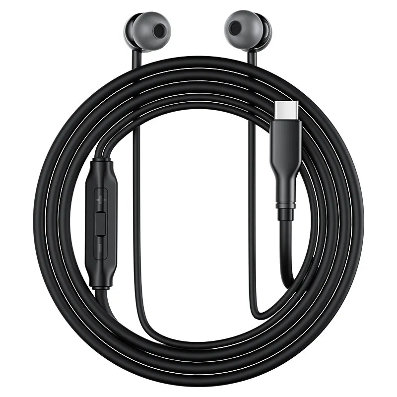 ACEFAST L8 USB-C in-ear silicone wired earphones with mic BLACK