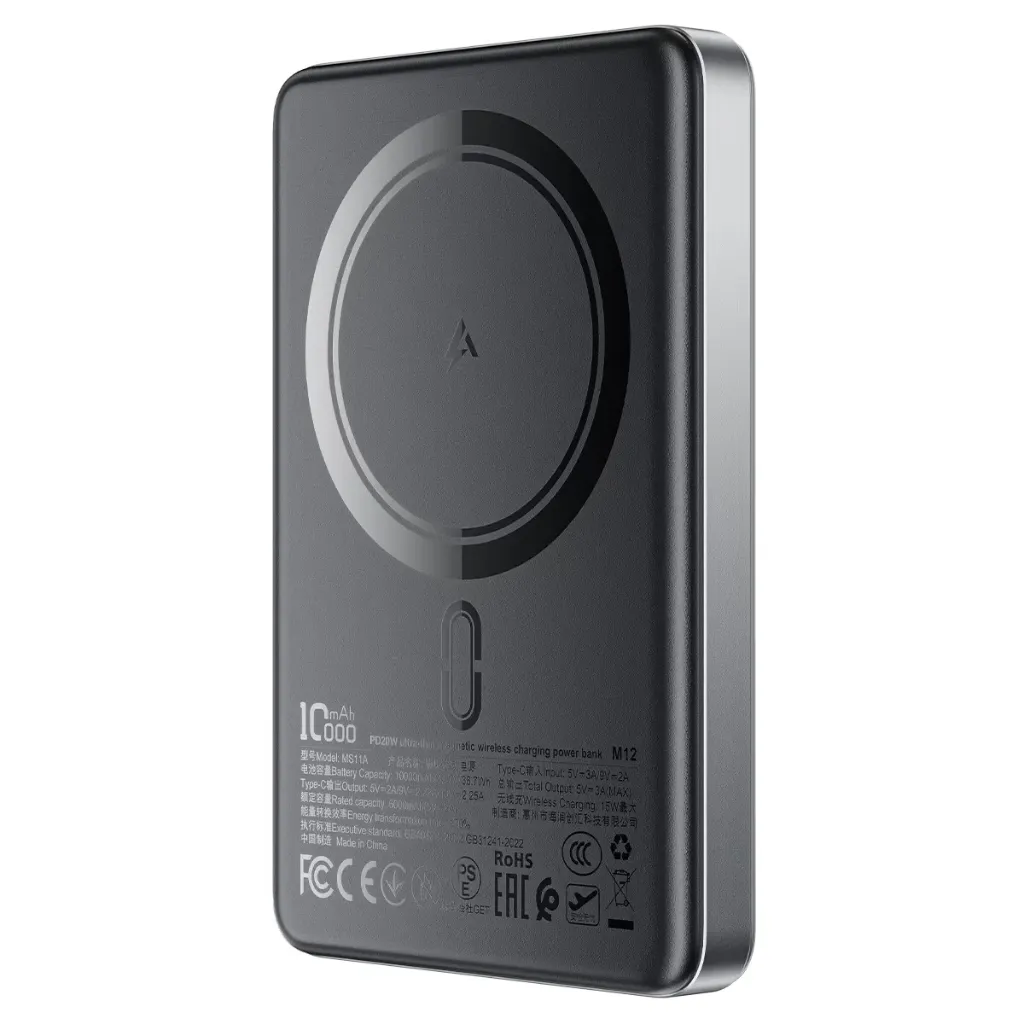 [ACEFAST] ACEFAST M12-10000mAh PD20W Ultra-thin magnetic wireless charging power bank